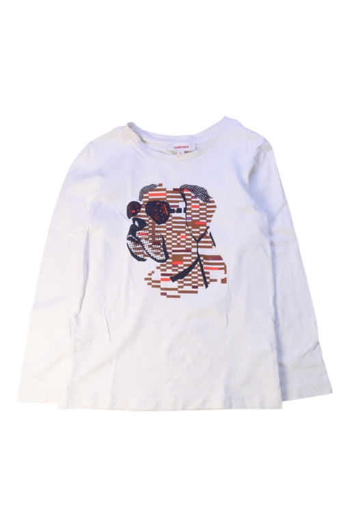 A White Long Sleeve T Shirts from Catimini in size 6T for girl. (Front View)