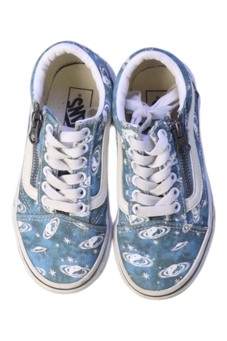A Blue Sneakers from Vans in size 5T for girl. (Back View)