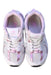 A White Sneakers from New Balance in size 7Y for girl. (Back View)