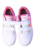 A White Sneakers from Adidas in size 7Y for girl. (Back View)