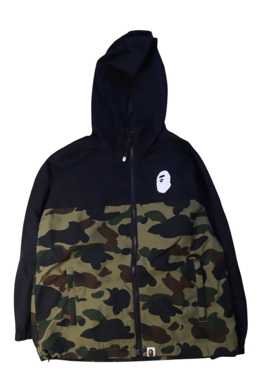 A Black Lightweight Jackets from Bape by A Bathing Ape in size 7Y for boy. (Front View)
