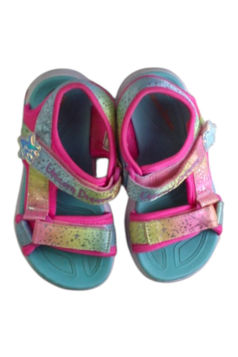 A Multicolour Sandals from Skechers in size 4T for girl. (Back View)
