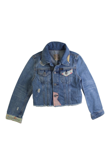 A Blue Lightweight Jackets from Polo Ralph Lauren in size 5T for girl. (Front View)