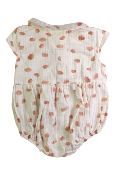 A Beige Sleeveless Rompers from Play Up in size 3-6M for girl. (Back View)