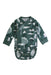 A Green Long Sleeve Bodysuits from Polarn O. Pyret in size 3-6M for boy. (Front View)