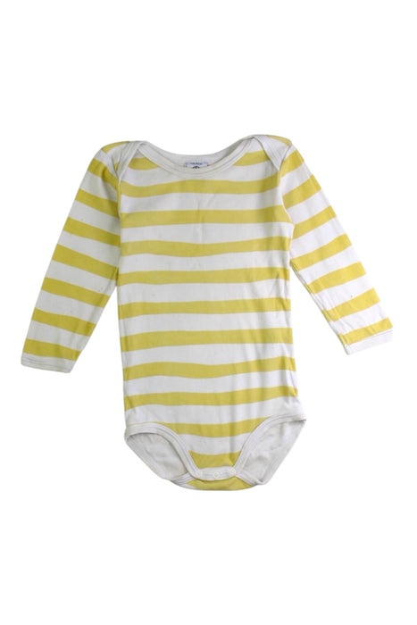 A White Long Sleeve Bodysuits from Petit Bateau in size 12-18M for neutral. (Front View)