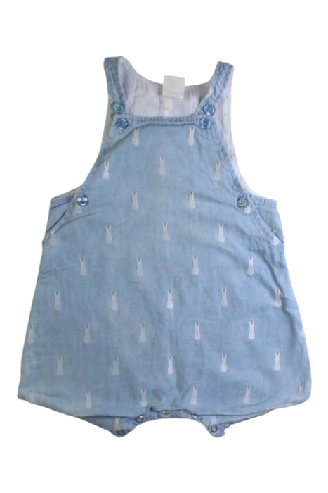 A Blue Overall Shorts from Seed in size 6-12M for girl. (Front View)
