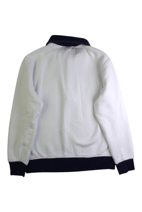 A White Zippered Sweatshirts from Polo Ralph Lauren in size 10Y for boy. (Back View)