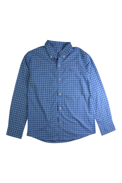 A Blue Long Sleeve Shirts from Vineyard Vines in size 8Y for boy. (Front View)