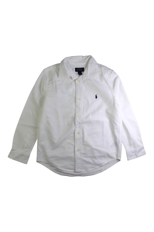 A White Long Sleeve Shirts from Polo Ralph Lauren in size 7Y for boy. (Front View)