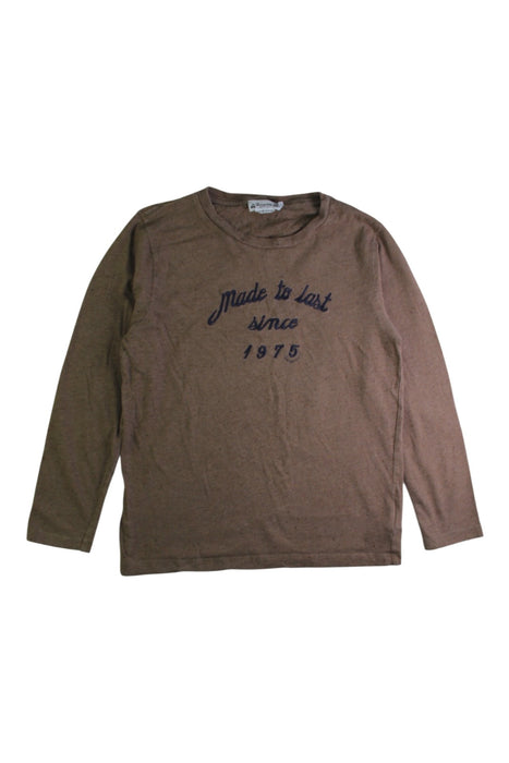 A Brown Long Sleeve T Shirts from Bonpoint in size 12Y for boy. (Front View)