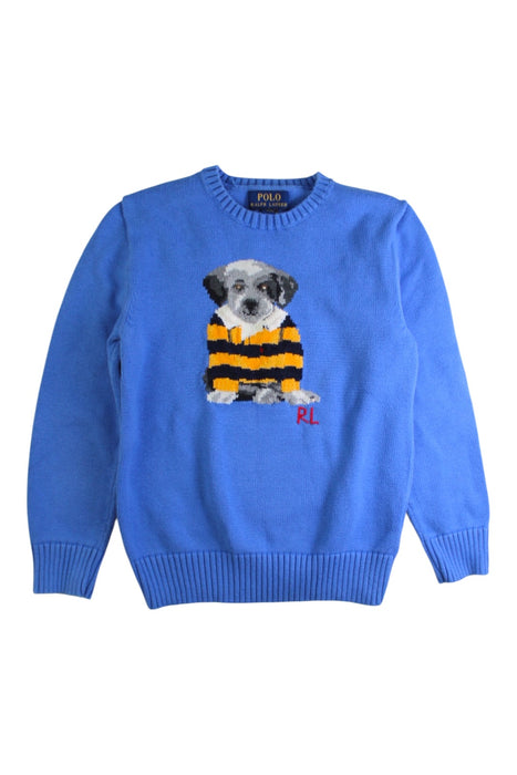 A Blue Knit Sweaters from Polo Ralph Lauren in size 10Y for boy. (Front View)