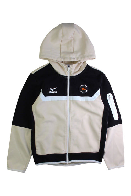 A Beige Lightweight Jackets from Mizuno in size 10Y for boy. (Front View)