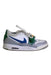 A White Sneakers from Air Jordan in size 11Y for boy. (Front View)