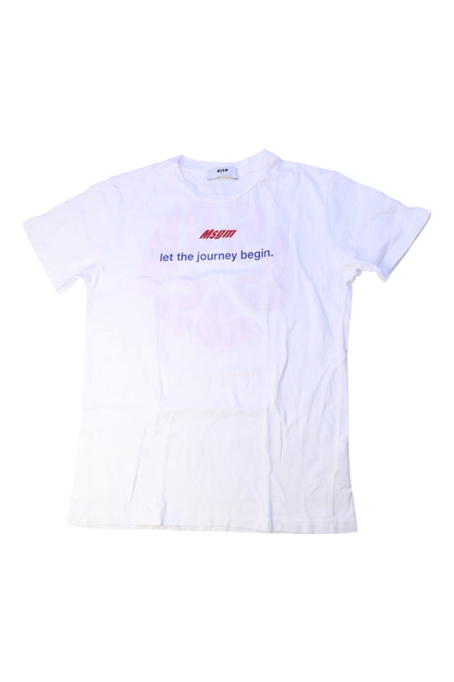 A White Short Sleeve T Shirts from MSGM in size 10Y for boy. (Front View)