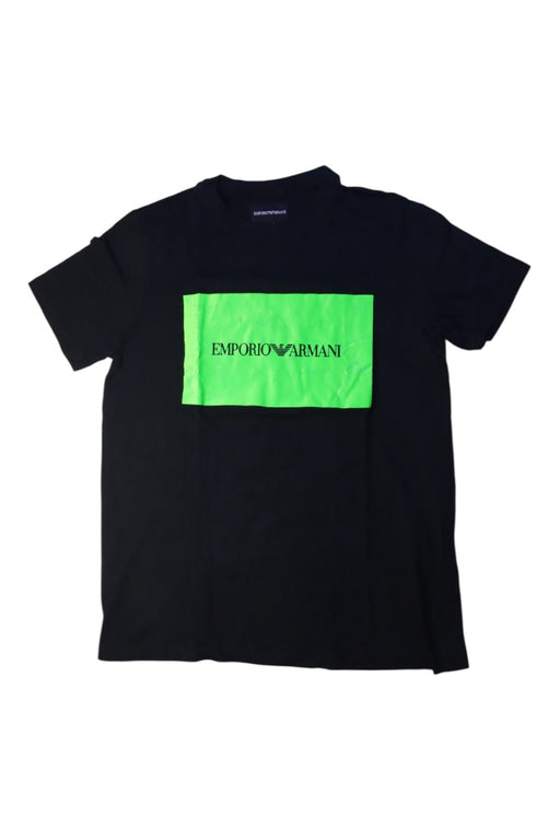 A Black Short Sleeve T Shirts from Armani in size 12Y for boy. (Front View)