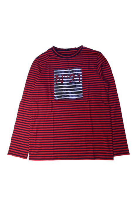 A Red Long Sleeve T Shirts from Nº21 in size 10Y for boy. (Front View)