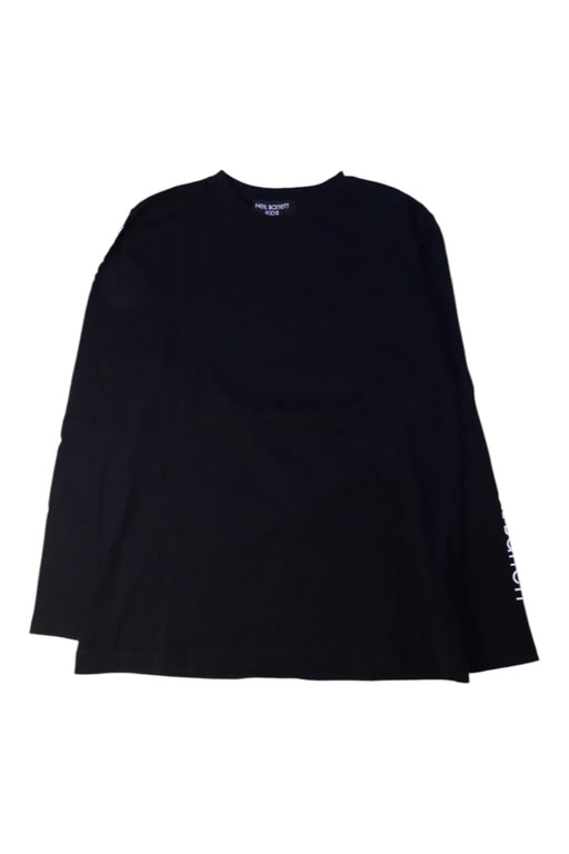 A Black Long Sleeve T Shirts from Neil Barrett Kids in size 10Y for boy. (Front View)