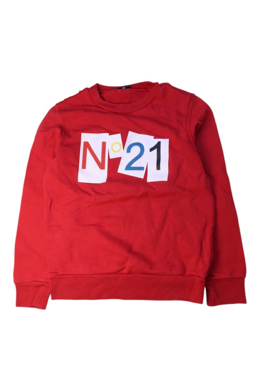A Red Crewneck Sweatshirts from Nº21 in size 10Y for boy. (Front View)