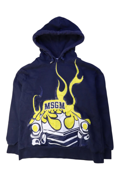 A Navy Hooded Sweatshirts from MSGM in size 8Y for boy. (Front View)