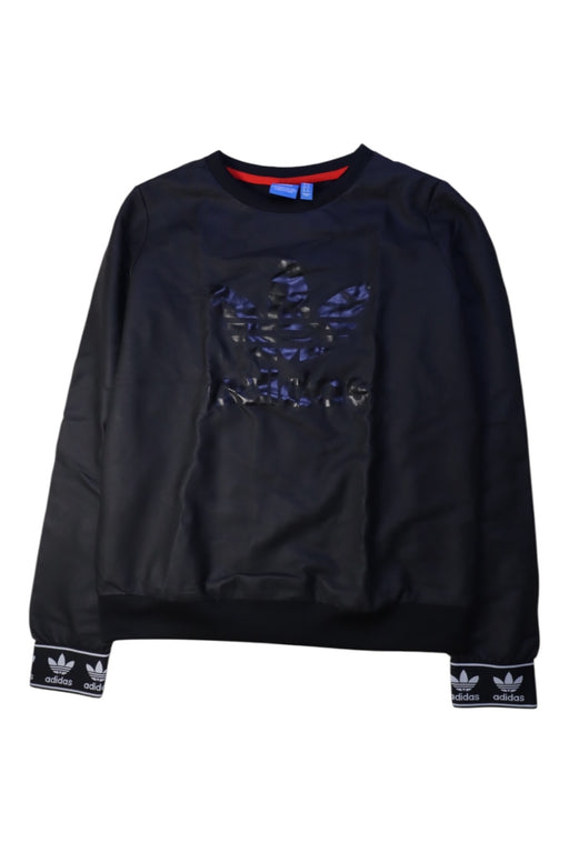 A Black Crewneck Sweatshirts from Adidas in size 14Y for boy. (Front View)