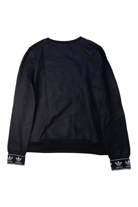 A Black Crewneck Sweatshirts from Adidas in size 14Y for boy. (Back View)