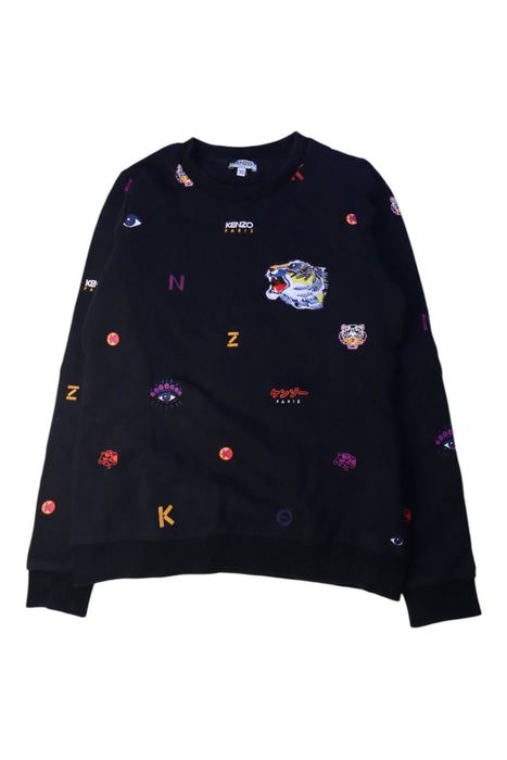 A Black Crewneck Sweatshirts from Kenzo in size 14Y for boy. (Front View)