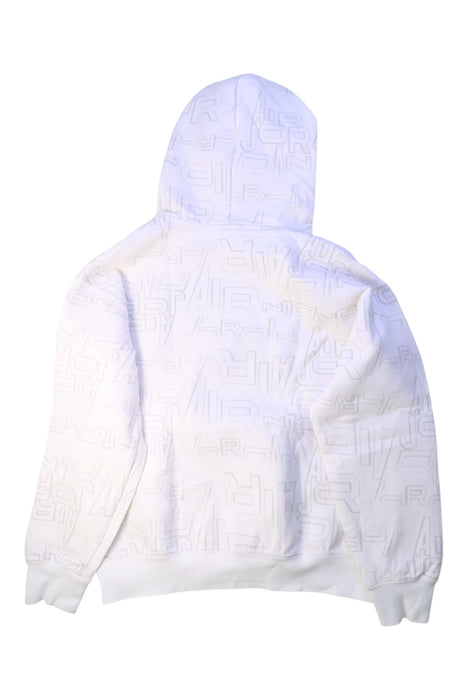 A White Hooded Sweatshirts from Air Jordan in size 12Y for neutral. (Back View)