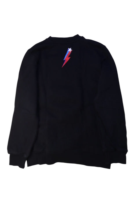 A Black Crewneck Sweatshirts from Neil Barrett Kids in size 12Y for boy. (Back View)