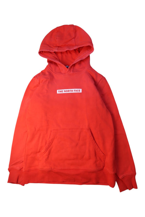 A Red Hooded Sweatshirts from The North Face in size 10Y for boy. (Front View)