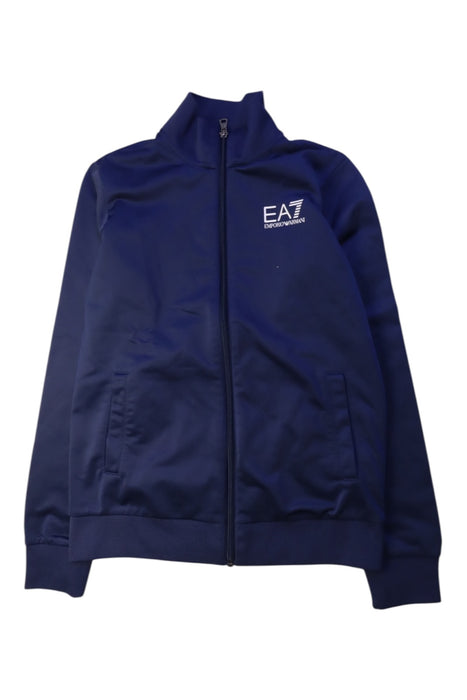 A Navy Lightweight Jackets from Armani in size 12Y for boy. (Front View)