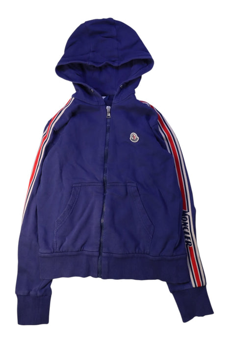 A Blue Hooded Sweatshirts from Moncler in size 12Y for boy. (Front View)
