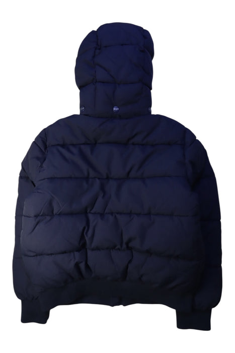 A Navy Puffer/Quilted Jackets from MSGM in size 10Y for neutral. (Back View)