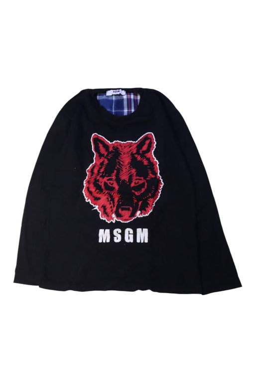 A Black Long Sleeve Tops from MSGM in size 8Y for boy. (Front View)