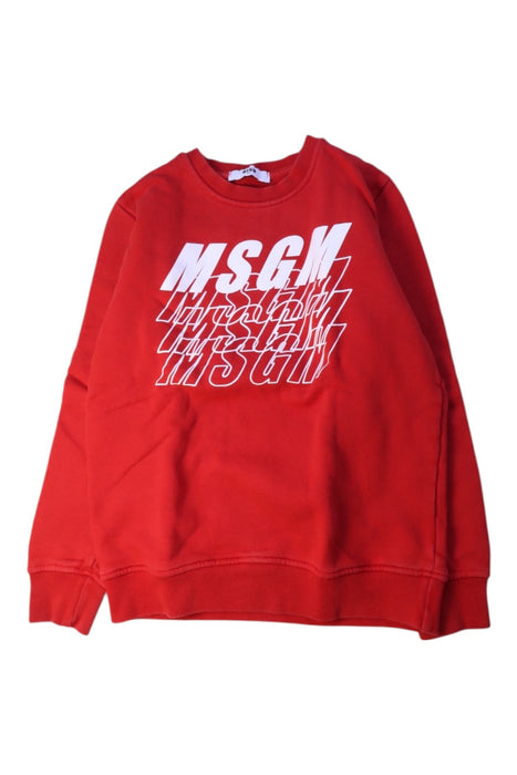 A Red Crewneck Sweatshirts from MSGM in size 10Y for neutral. (Front View)