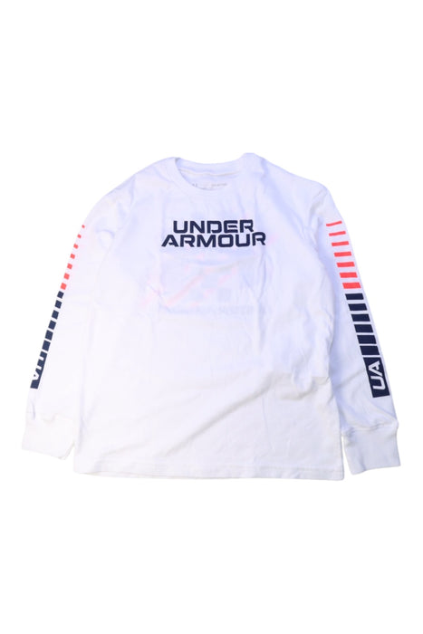 A White Long Sleeve T Shirts from Under Armour in size 8Y for boy. (Front View)
