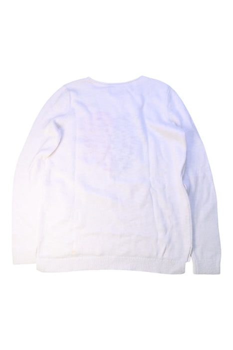 A White Crewneck Sweatshirts from Abercrombie & Fitch in size 11Y for girl. (Back View)