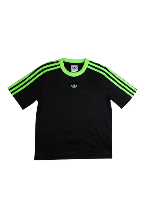 A Black Short Sleeve T Shirts from Adidas in size 7Y for boy. (Front View)