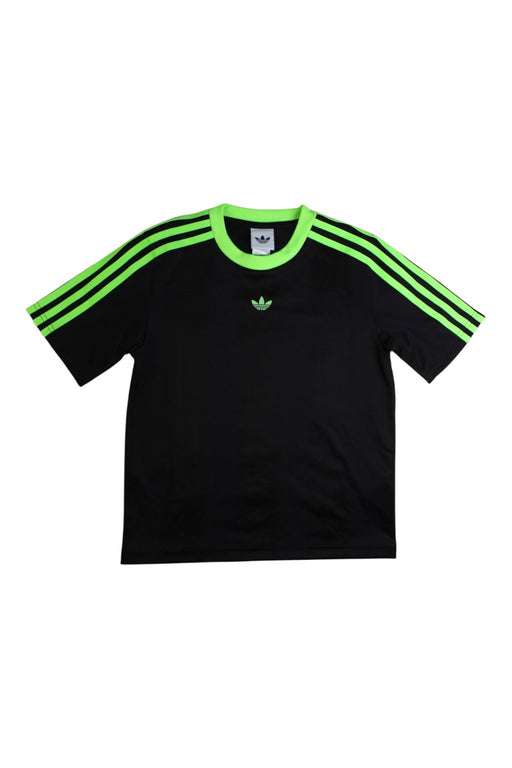 A Black Short Sleeve T Shirts from Adidas in size 7Y for boy. (Front View)