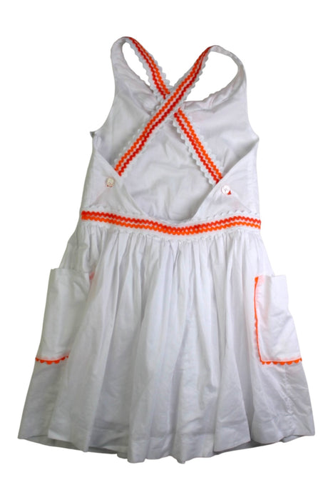 A White Sleeveless Dresses from Jacadi in size 5T for girl. (Back View)