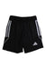 A Black Active Shorts from Adidas in size 5T for boy. (Front View)