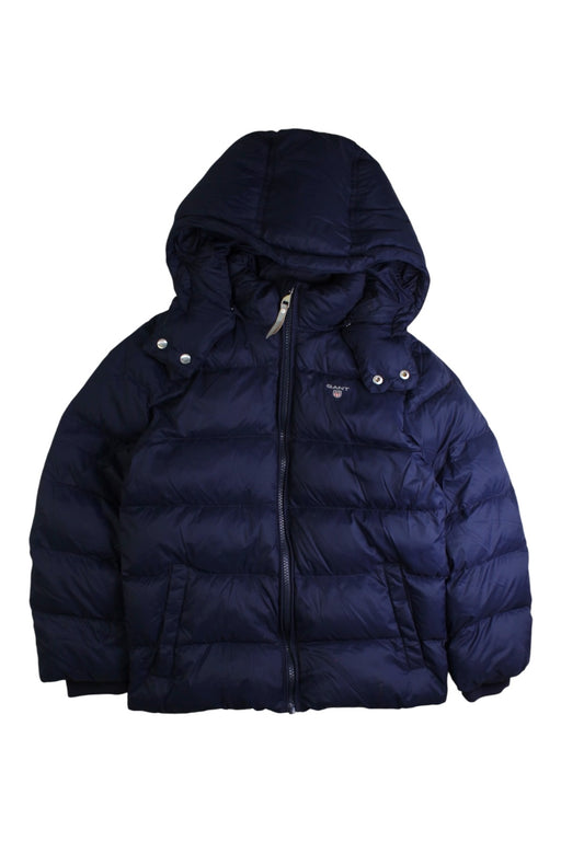 A Navy Puffer/Quilted Jackets from GANT in size 7Y for boy. (Front View)