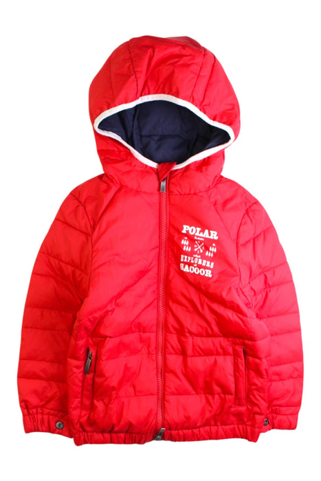 A Red Puffer/Quilted Coats & Outerwear from Sacoor in size 4T for boy. (Front View)