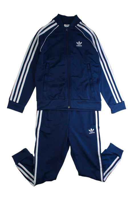 A Navy Pants Sets from Adidas in size 7Y for neutral. (Front View)