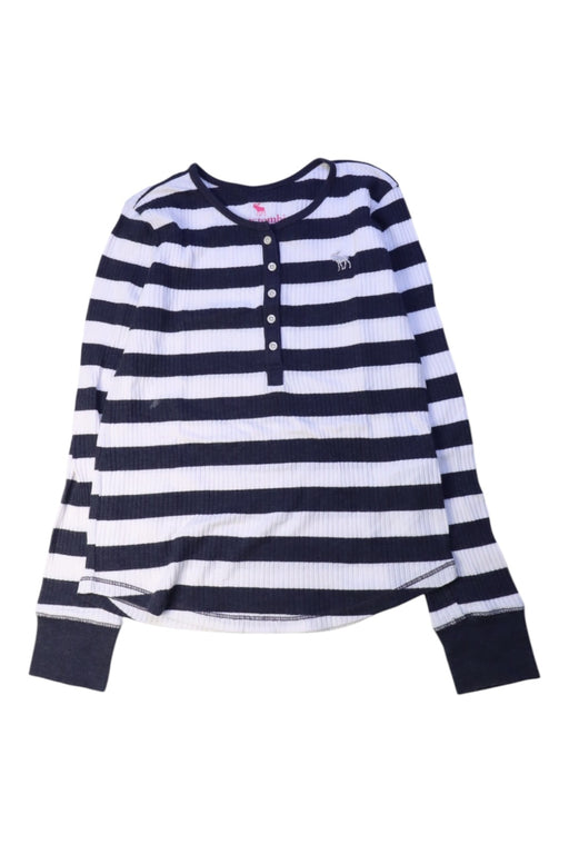 A Navy Long Sleeve Tops from Abercrombie & Fitch in size 9Y for girl. (Front View)