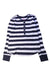 A Navy Long Sleeve Tops from Abercrombie & Fitch in size 9Y for girl. (Front View)