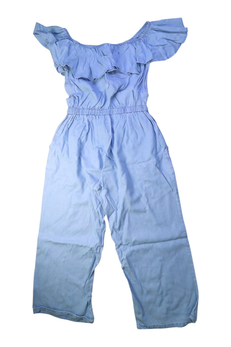 A Blue Sleeveless Jumpsuits from Seed in size 10Y for girl. (Back View)
