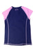 A Navy Rash Guards from Billabong in size 12Y for girl. (Back View)
