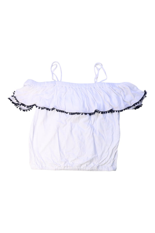 A White Sleeveless Tops from Seed in size 10Y for girl. (Front View)