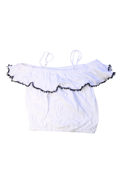 A White Sleeveless Tops from Seed in size 10Y for girl. (Back View)
